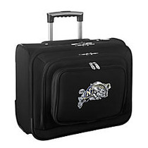 Denco Sports Luggage Rolling Overnighter With 14 inch; Laptop Pocket, Navy Midshipmen, 14 inch;H x 17 inch;W x 8 1/2 inch;D, Black