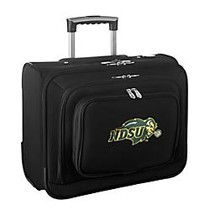 Denco Sports Luggage Rolling Overnighter With 14 inch; Laptop Pocket, North Dakota State Bison, 14 inch;H x 17 inch;W x 8 1/2 inch;D, Black