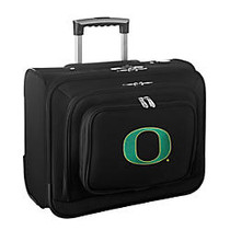 Denco Sports Luggage Rolling Overnighter With 14 inch; Laptop Pocket, Oregon Ducks, 14 inch;H x 17 inch;W x 8 1/2 inch;D, Black