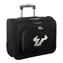 Denco Sports Luggage Rolling Overnighter With 14 inch; Laptop Pocket, South Florida Bulls, 14 inch;H x 17 inch;W x 8 1/2 inch;D, Black