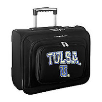 Denco Sports Luggage Rolling Overnighter With 14 inch; Laptop Pocket, Tulsa Golden Hurricane, 14 inch;H x 17 inch;W x 8 1/2 inch;D, Black