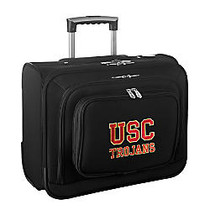 Denco Sports Luggage Rolling Overnighter With 14 inch; Laptop Pocket, USC Trojans, 14 inch;H x 17 inch;W x 8 1/2 inch;D, Black