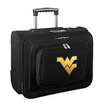 Denco Sports Luggage Rolling Overnighter With 14 inch; Laptop Pocket, West Virginia Mountaineers, 14 inch;H x 17 inch;W x 8 1/2 inch;D, Black