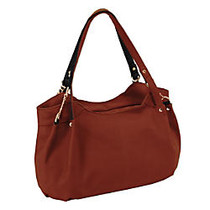 Parinda; Arianna Pebble-Grain Handbag, 17 1/2 inch;H x 5 1/4 inch;W x 10 1/2 inch;D, Brown