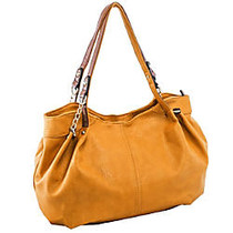 Parinda; Arianna Pebble-Grain Handbag, 17 1/2 inch;H x 5 1/4 inch;W x 10 1/2 inch;D, Tan
