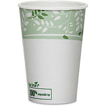 Dixie EcoSmart Viridian Paper Hot Cups - 12 fl oz - 1000 / Carton - White, Green - Paper - Hot Drink, Beverage