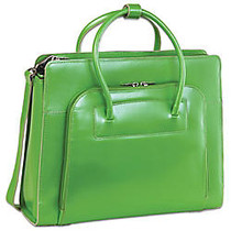 McKlein Lake Forest Italian Leather Briefcase, Green