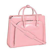 McKlein Lake Forest Italian Leather Briefcase, Pink