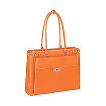 McKlein Winnetka Italian Leather Briefcase, Orange