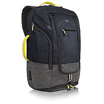 Solo Velocity Backpack Duffel For 17.3 inch; Laptops, Navy/Yellow/Gray