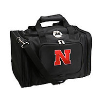 Denco Sports Luggage Expandable Travel Duffel Bag, Nebraska Cornhuskers, 12 1/2 inch;H x 18 inch; - 22 inch;W x 12 inch;D, Black