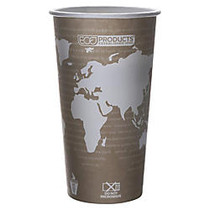Eco-Products World Art Hot Cups, 20 Oz, White/Tan, Pack Of 50