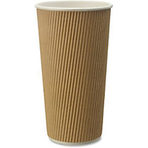 Genuine Joe Cup - 20 fl oz - 25 / Pack - Brown - Hot Drink