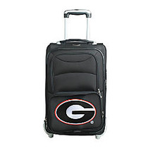 Denco Sports Luggage NCAA Expandable Rolling Carry-On, 20 1/2 inch; x 12 1/2 inch; x 8 inch;, Georgia Bulldogs, Black