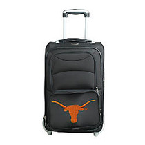 Denco Sports Luggage NCAA Expandable Rolling Carry-On, 20 1/2 inch; x 12 1/2 inch; x 8 inch;, Texas Longhorns, Black