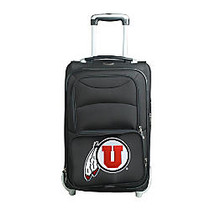 Denco Sports Luggage NCAA Expandable Rolling Carry-On, 20 1/2 inch; x 12 1/2 inch; x 8 inch;, Utah Utes, Black