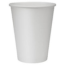 Genuine Joe Polyurethane-Lined Disposable Hot Cups, Single, 12 Oz, White, Pack Of 50