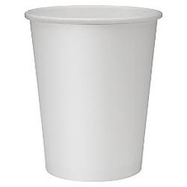 Genuine Joe Polyurethane-Lined Disposable Hot Cups, Single, 8 Oz, White, Pack Of 1000
