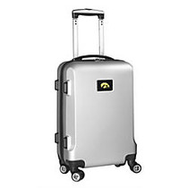 Denco Sports Luggage Rolling Carry-On Hard Case, 20 inch; x 9 inch; x 13 1/2 inch;, Silver, Iowa Hawkeyes