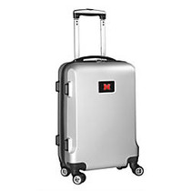 Denco Sports Luggage Rolling Carry-On Hard Case, 20 inch; x 9 inch; x 13 1/2 inch;, Silver, Nebraska Cornhuskers