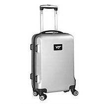 Denco Sports Luggage Rolling Carry-On Hard Case, 20 inch; x 9 inch; x 13 1/2 inch;, Silver, Virginia Tech Hokies