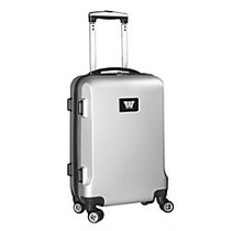 Denco Sports Luggage Rolling Carry-On Hard Case, 20 inch; x 9 inch; x 13 1/2 inch;, Silver, Washington Huskies