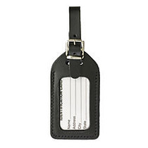 Lewis N. Clark Leather Luggage Tag, Black