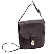 Parinda MAYA II Textured Faux Leather Crossbody Bag, 8 inch; x 7 1/2 inch; x 2 inch;, Brown