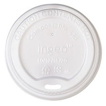 Highmark; Compostable Hot Cup Lids, 10-20 Oz, Translucent White, Pack Of 50