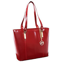 McKleinUSA; M Series SAVARNA Leather Shoulder Tote, 14 1/2 inch;H x 5 inch;W x 13 inch;D, Red