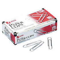 ACCO; Paper Clips, Jumbo, Silver, 100 Clips Per Box, Pack Of 10 Boxes