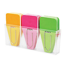 Clip-rite&trade; Clip-Tabs, 1 1/4 inch;, Green/Orange/Pink, 24 Clip-Tabs Per Pack, Set Of 6