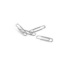 Office Wagon; Brand Paper Clips, No. 1 Regular, Silver, Box Of 100 Clips