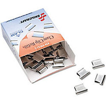 SKILCRAFT; Clam Clip Refills, Small, Silver, Box Of 50 (AbilityOne 7510-01-392-6512)