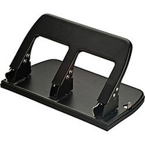 Office Wagon; Brand Medium-Duty Fixed-Head 3-Hole Punch, Black