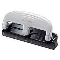 PaperPro; ProPunch&trade; 3-Hole Punch, Black/Silver