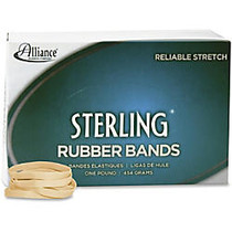 Alliance Sterling Rubber Bands, #62 - Size: #62 - 2.50 inch; Length x 0.25 inch; Width - 30 mil Thickness - 13lb/in - 600 / Box - Rubber - Crepe