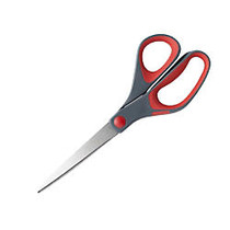 Scotch; Precision Scissors, 8 inch;, Pointed, Gray/Red