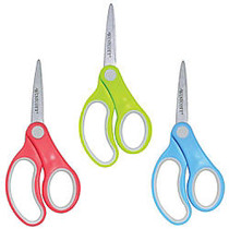 Westcott Soft-Handle Kids' Scissors, 5 inch;, Pointed, Assorted Colors, Pack Of 12