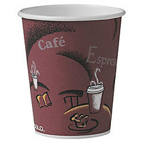 Solo; Paper Hot Cups, 10 Oz., Maroon, Carton Of 300