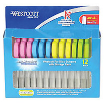Westcott; Kids Microban; School Pack Scissors, 5 inch;, Blunt, Assorted Colors, Pack Of 12