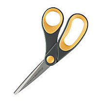 Westcott; Titanium Bonded Non-Stick Scissors, 8 inch;, Bent, Gray/Yellow