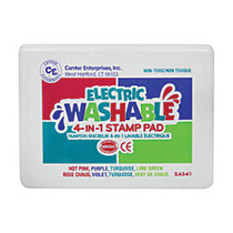 Center Enterprise Washable 4-In-1 Stamp Pads, 3 inch; x 1 1/2 inch;, Electric, Pack Of 2