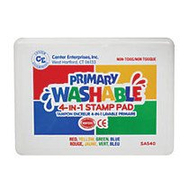 Center Enterprise Washable 4-In-1 Stamp Pads, 3 inch; x 1 1/2 inch;, Primary, Pack Of 2