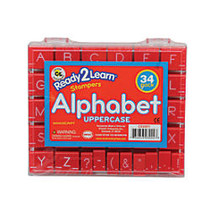 Center Enterprises Ready2Learn Manuscript Alphabet Stamps Set, Uppercase, 1 inch;