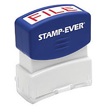 Harland Clarke Pre-Inked Stamp,  inch;File, inch; 9/16 inch; x 1 11/16 inch;, Red Ink