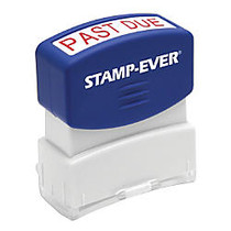Harland Clarke Pre-Inked Stamp,  inch;Past Due, inch; 9/16 inch; x 1 11/16 inch;, Red Ink