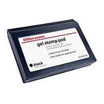 Office Wagon; Brand Gel Stamp Pad, 3 1/4 inch; x 4 5/8 inch;, Black
