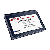 Office Wagon; Brand Gel Stamp Pad, 3 1/4 inch; x 4 5/8 inch;, Blue