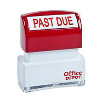 Office Wagon; Brand Pre-Inked Message Stamp,  inch;Past Due inch;, Red